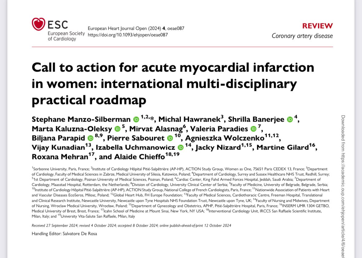 Biljana Parapid, MD, PhD, FESC (@biljana_parapid) on Twitter photo #ThankYou <a href="/WomenAs1/">Women As One</a> for sharing our paper — a stellar endeavour lead by a #SheForShe extraordinaire Dr <a href="/SilbermanManzo/">Manzo-Silberman Stephane</a> ‼️ 😇
<a href="/mirvatalasnag/">MIЯVΛƬ #IC</a> <a href="/ShrillaB/">Dr Shrilla Banerjee MD FRCP 💙</a> <a href="/MartineGilard/">Martine Gilard</a> <a href="/VijayKunadian/">Professor Vijay Kunadian</a> <a href="/valeriaparadies/">Valeria Paradies</a> <a href="/UKSrbije/">Udruženje kardiologa Srbije</a> <a href="/escardio/">European Society of Cardiology</a> <a href="/SaDeRosa78/">Salvatore De Rosa</a> <a href="/hvanspall/">Harriette Van Spall, MD MPH 🇨🇦</a> <a href="/Hragy/">Hany Ragy</a> <a href="/EkateriniL/">Ekaterini Lambrinou💙</a> <a href="/mmamas1973/">Mamas A. Mamas</a> #WIC #ThankYou <a href="/WomenAs1/">Women As One</a> for sharing our paper — a stellar endeavour lead by a #SheForShe extraordinaire Dr <a href="/SilbermanManzo/">Manzo-Silberman Stephane</a> ‼️ 😇
<a href="/mirvatalasnag/">MIЯVΛƬ #IC</a> <a href="/ShrillaB/">Dr Shrilla Banerjee MD FRCP 💙</a> <a href="/MartineGilard/">Martine Gilard</a> <a href="/VijayKunadian/">Professor Vijay Kunadian</a> <a href="/valeriaparadies/">Valeria Paradies</a> <a href="/UKSrbije/">Udruženje kardiologa Srbije</a> <a href="/escardio/">European Society of Cardiology</a> <a href="/SaDeRosa78/">Salvatore De Rosa</a> <a href="/hvanspall/">Harriette Van Spall, MD MPH 🇨🇦</a> <a href="/Hragy/">Hany Ragy</a> <a href="/EkateriniL/">Ekaterini Lambrinou💙</a> <a href="/mmamas1973/">Mamas A. Mamas</a> #WIC