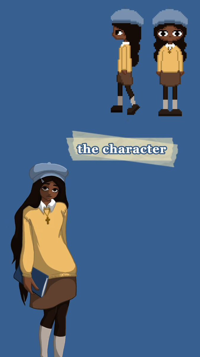 iNERTiA_dev's tweet photo. Character vs Inspiration - Vera! Her design draws from dark academia but with ethereal touches.
She's Juno favourite! Is she your favourite too?
#Games #IndieGame #IndieGames #ConceptArt #DigitalArt #GameDev #iNERTiA #iNERTiAGame #PixelArt #PixelArtist https://t.co/KT1nkqztIs
