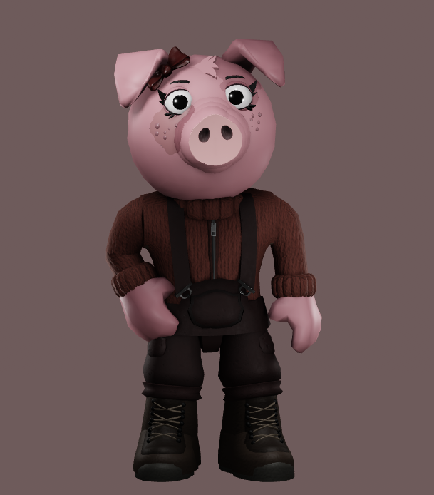 Rolerv469's tweet photo. For Piggy's 5th anniversary, I finally decided to remodel Penny  

Here she is  

Better view of the models in the replies

#Piggy #RobloxPiggy https://t.co/v4nE5HGqn8
