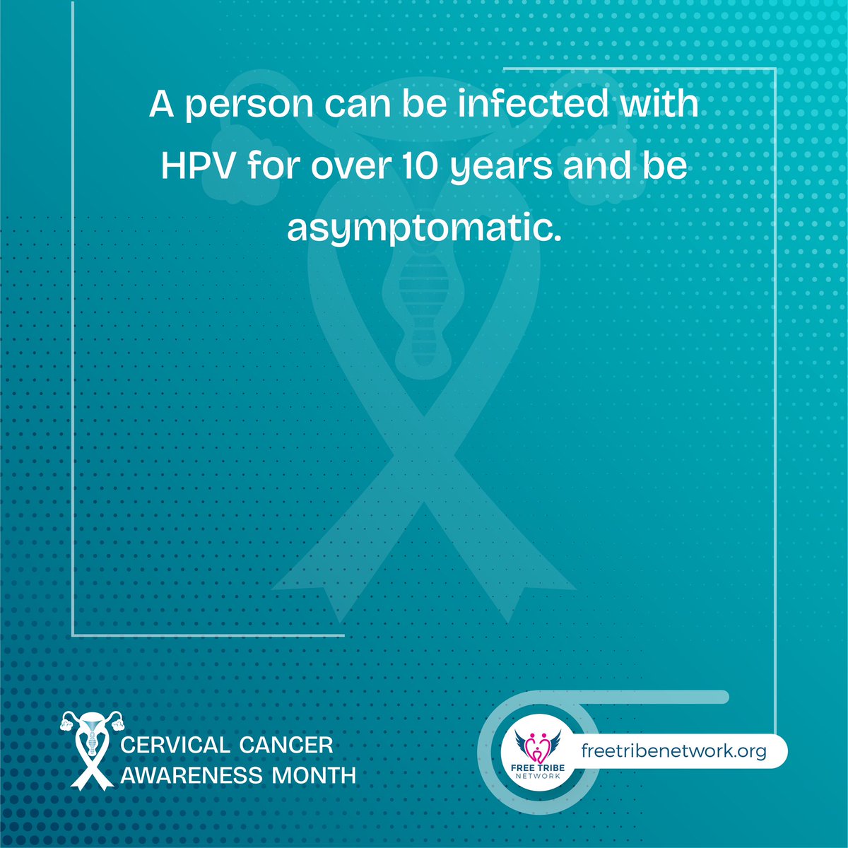 freetribenetwrk's tweet photo. More facts for you to remember, and share with your network this season. 

Tell someone about HPV and cervical cancer, and use the hashtags to join in the campaign 🤍

#freetribenetwork #cervicalcancer #cancer #prevention #ReproMatters #cervicalcancerawareness  #teal #smearit https://t.co/Xdz6fGH7jK