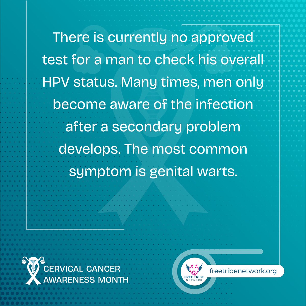 freetribenetwrk's tweet photo. More facts for you to remember, and share with your network this season. 

Tell someone about HPV and cervical cancer, and use the hashtags to join in the campaign 🤍

#freetribenetwork #cervicalcancer #cancer #prevention #ReproMatters #cervicalcancerawareness  #teal #smearit https://t.co/Xdz6fGH7jK