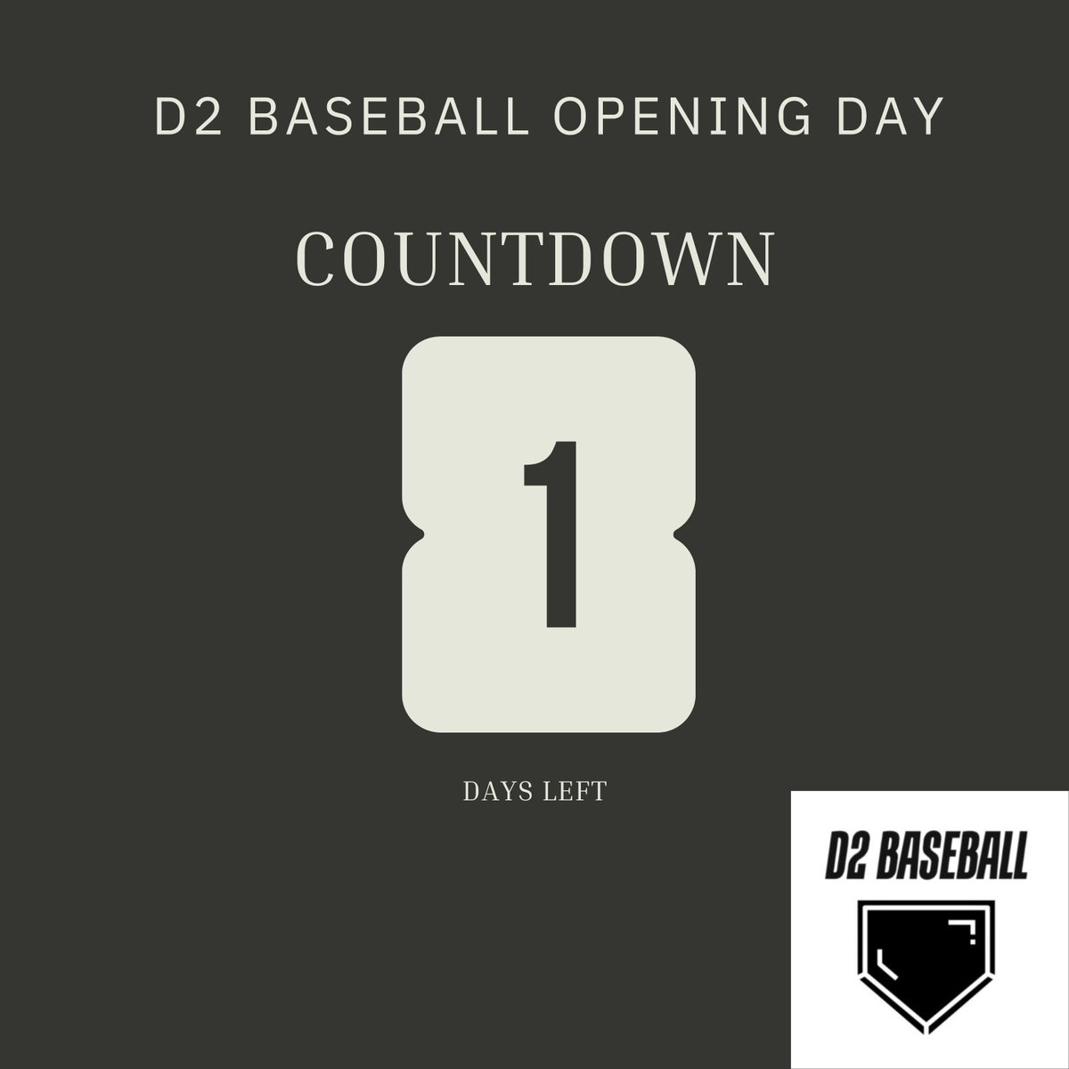 divIIbaseball's tweet photo. 1 day until Opening Day! Who will be the one to hoist the trophy in Cary, NC this season?

 Leave a comment below! 

#D2Baseball https://t.co/husndo4jnC