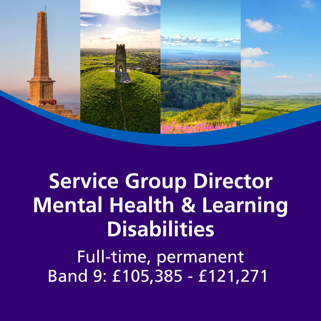 We’re looking for a senior leader to join Somerset NHS Foundation Trust as Service Group Director for Mental Health and Learning Disabilities.

Apply now buff.ly/4azqL7c or contact emma.eggbeer@somersetft.nhs.uk for more information.