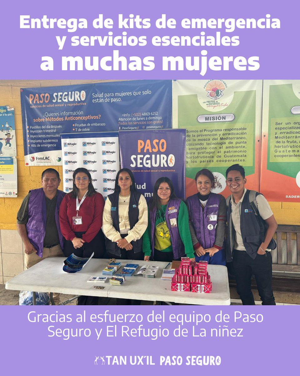 TANUXIL's tweet photo. Jornadas en la cuarentena MOSCAMED, llevando esperanza y apoyo a mujeres migrantes que pasan por el departamento de Petén.
Gracias al esfuerzo del equipo de Paso Seguro y El Refugio de la Niñez hemos entregado kits de emergencia y servicios esenciales a muchas mujeres. https://t.co/2WYPhAvb0g