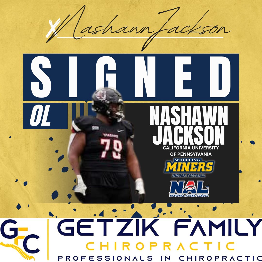 Wheeling_Miners's tweet photo. ⚒️2025 SIGNING ALERT⚒️

Miners sign Offensive Lineman Nashawn Jackson. Welcome to Wheeling Nashawn Jackson!

Season Tix
https://t.co/cKtWb0T2lM

Single game Tix
https://t.co/KRfLnl7yNB

Team Store
https://t.co/CEgzQECaoy

#wheelingminers #rollmines #ProtectTheVALLEY #Nal #arenafootball #digdeep