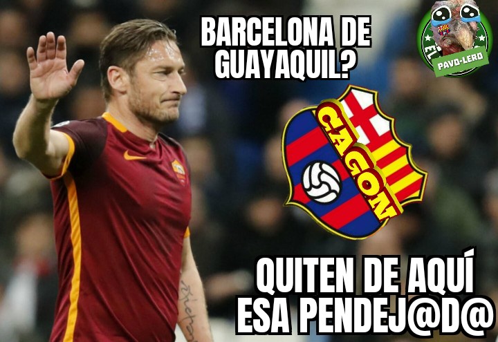 Totti no quiere saber nada de edolosshhh jajaja #bsc #barcelonasc