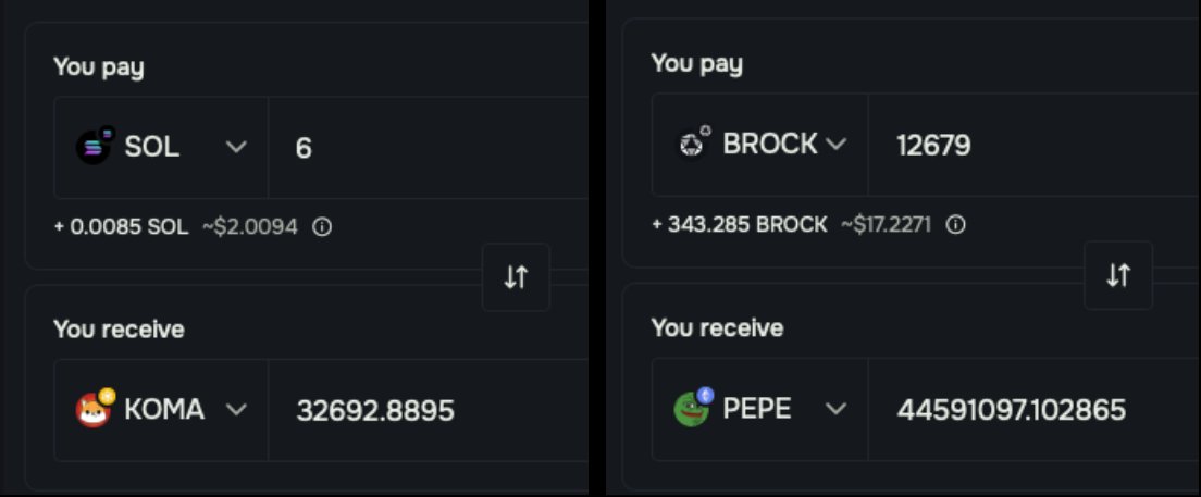 The Future of Trading is Here!

No more bridging nightmares.
No more switching wallets

With <a href="/RockswapBROCK/">Rockswap</a>, I bought:
✅ KOMA (BSC) using SOLANA 
✅ PEPE (ETH) using $BROCK

Trade across chains effortlessly. 

Stop wasting time—swap your favorite coins instantly!