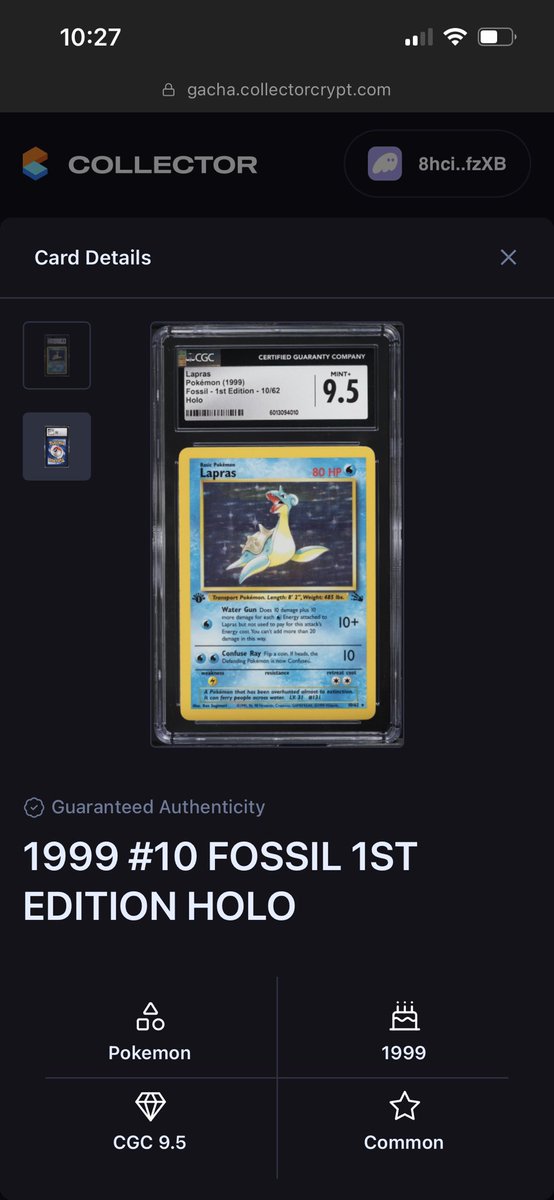 decryptogod.sol (Universe 7 🐎) (@decryptogod) on Twitter photo Let <a href="/Collector_Crypt/">Collector Crypt</a> buyback my first spin for a $10 loss but then rolled this beaut! Send it!! Let <a href="/Collector_Crypt/">Collector Crypt</a> buyback my first spin for a $10 loss but then rolled this beaut! Send it!!