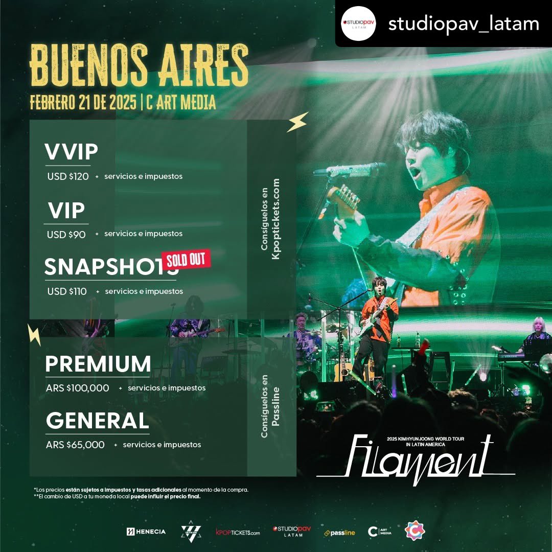 AlphaFemale1_'s tweet photo. #KimHyunJoong #WorldTour #concert #concerts #show #concertphotos #concertphotography #concertjunkie #concertlife #event #concertoutfit #concertband #concertstage #kpopconcerts #concerttime #gig #concertpics #tickets #concertnight #concerttickets #Argentina🇦🇷#Filament💡
🎫🎫 https://t.co/WDdqoSKESh
@khj_heneciatwt
@studiopav_latam
#KimHyunJoong
#Henecia💚
#Argentina🇦🇷
#KimHyunJoong_enLATAM
#Filament💡