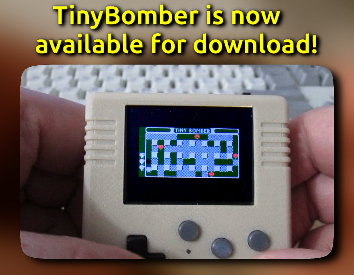 Electro_L_I_B's tweet photo. #TinyBomber is now available for download! #picopad #picopocket #rp2040 #arduboy #tinyjoypad #esp8266 https://t.co/0HDruZTLC5 https://t.co/CuqqLNuIRl