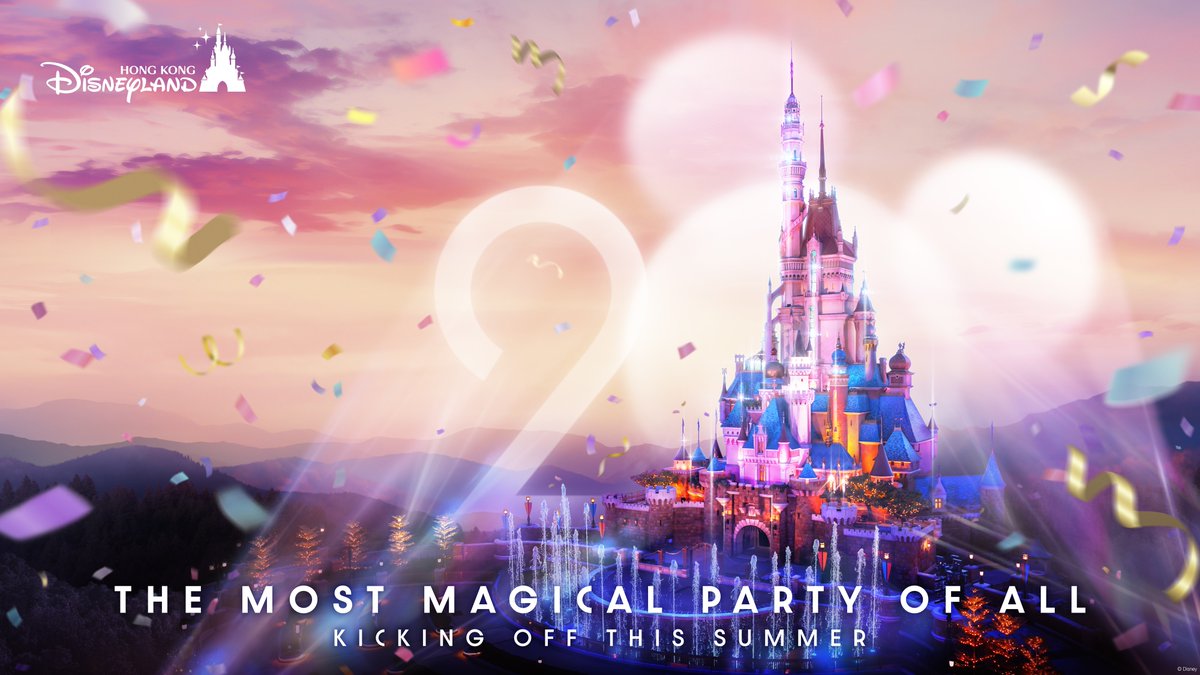 ScottGustin's tweet photo. NEW: Hong Kong Disneyland will celebrate the 20th anniversary of the park this summer with "The Most Magical Party of All," including the largest daytime parade in the park's history called "Friendtastic" and a new 20th anniversary daytime castle show. https://t.co/kA3h6KzRDK
