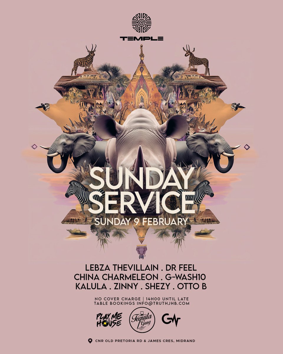 OttoB_'s tweet photo. S U N D A Y
⛳️ @templejhb aka @truthjhb 

#SundayChurchService Do JOIN us Sunday 9 February 2025| DeepHouseMusic meets Afro| #WeLoveHouseMusic #InOurHouseWeAreEqual ✊🏿•| https://t.co/Gh8W1Y6sWr