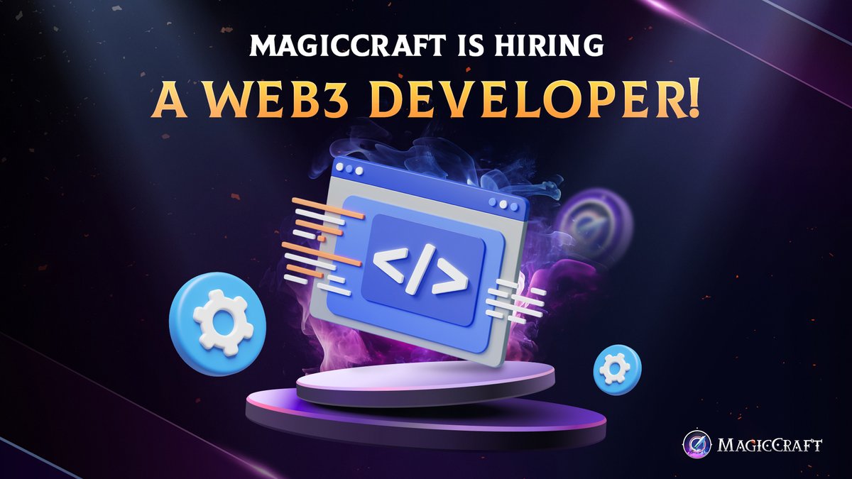 GM! ☀️

Hope everyone is having a great day. We have some news that will make your day even brighter! 

MagicCraft is expanding its Web3 development team. We are currently looking for a Web3 developer who has the same fire as us to build cool and amazing tech.

We want someone