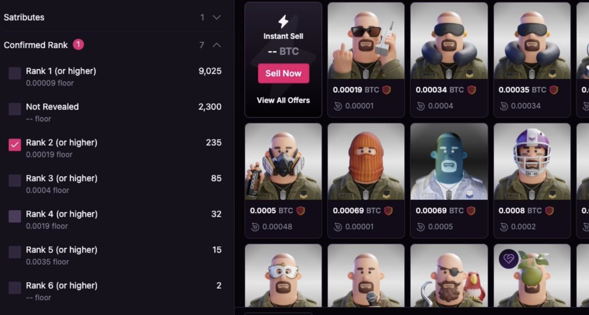 commanderdougio's tweet photo. Ranks are Live on @MEonBTC
You can now Filter by Rank and see the total Supply per Rank
We will continue to ship quality of life updates to improve the Gameplay & Collectibility of Commander Doug π«‘πͺ
#CommanderDoug
#onchaingaming
#Ordinals https://t.co/vABYZzdSD1