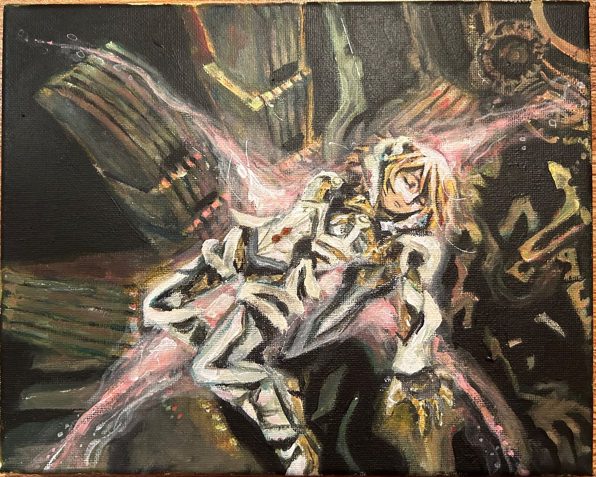 the death of meyneth (acrylic on canvas) #xenoblade #xenobladechronicles #fiora