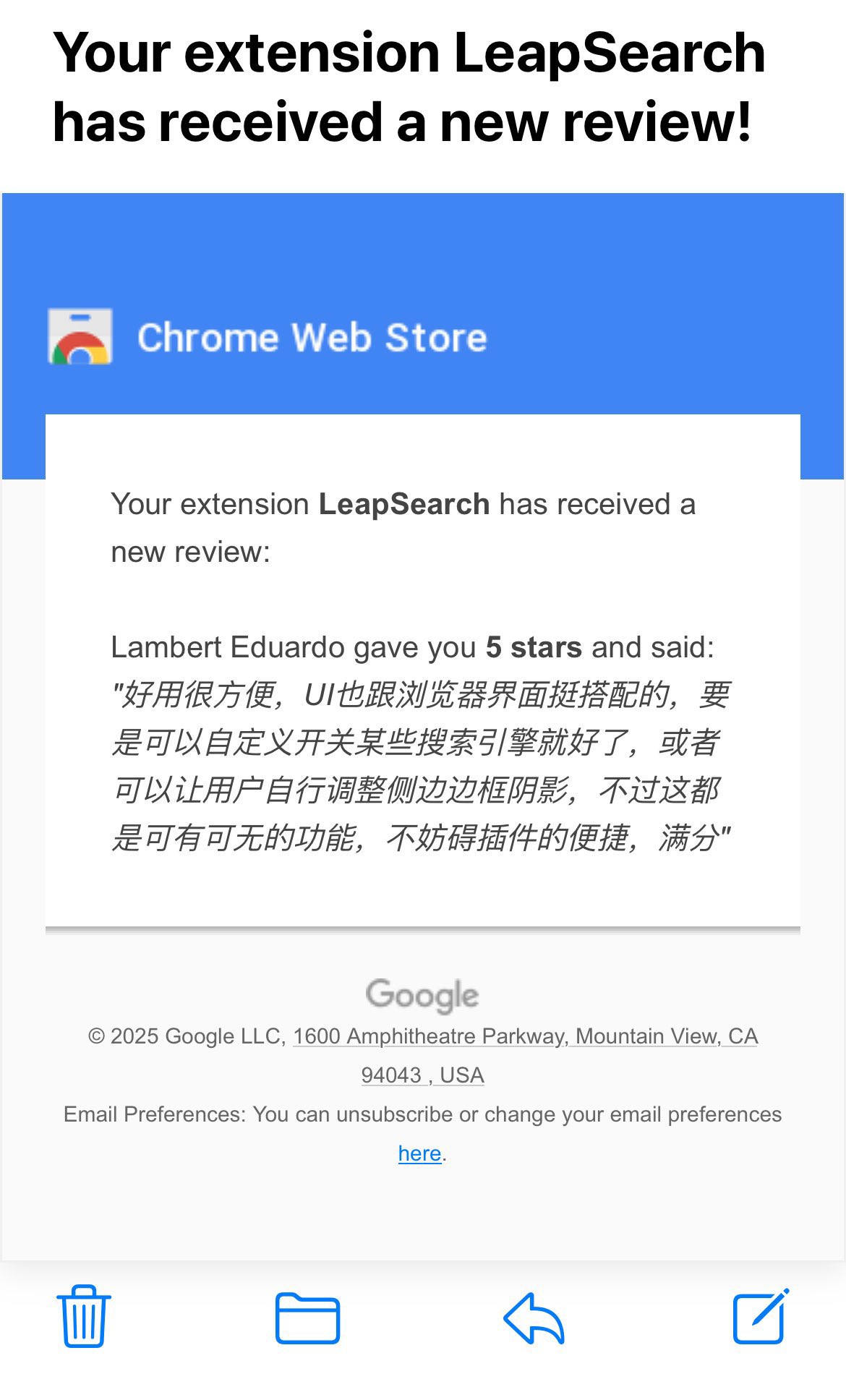 LeapSearch Chrome extension review