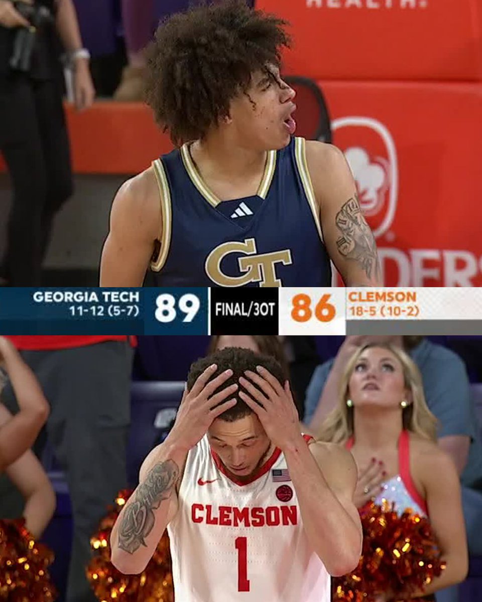 accnetwork's tweet photo. GEORGIA TECH GETS A HUGE ROAD WIN IN 3OT 🐝🚨 @GTMBB https://t.co/YFla8UDTgN