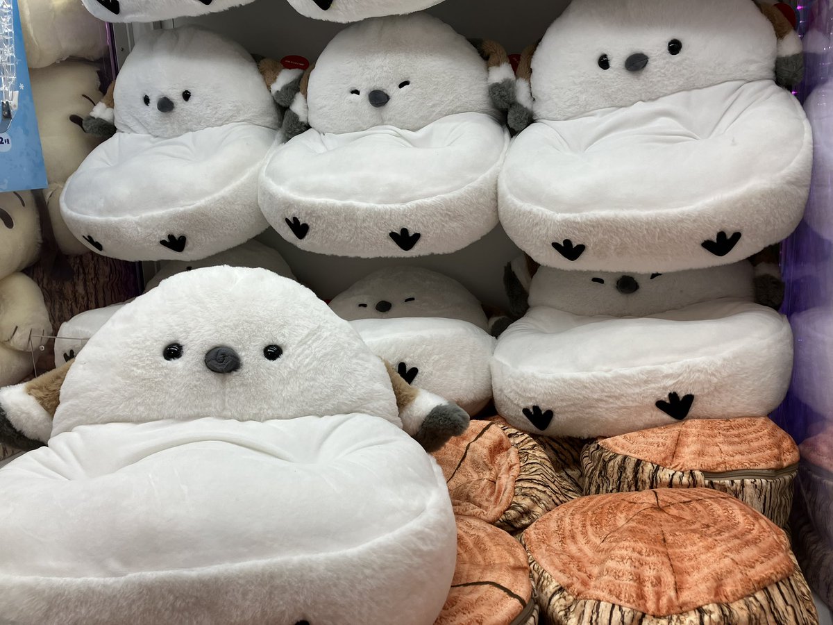 新景品✨】 #シマエナガ のおすわりクッションが登場✨ ふわもふな座り
