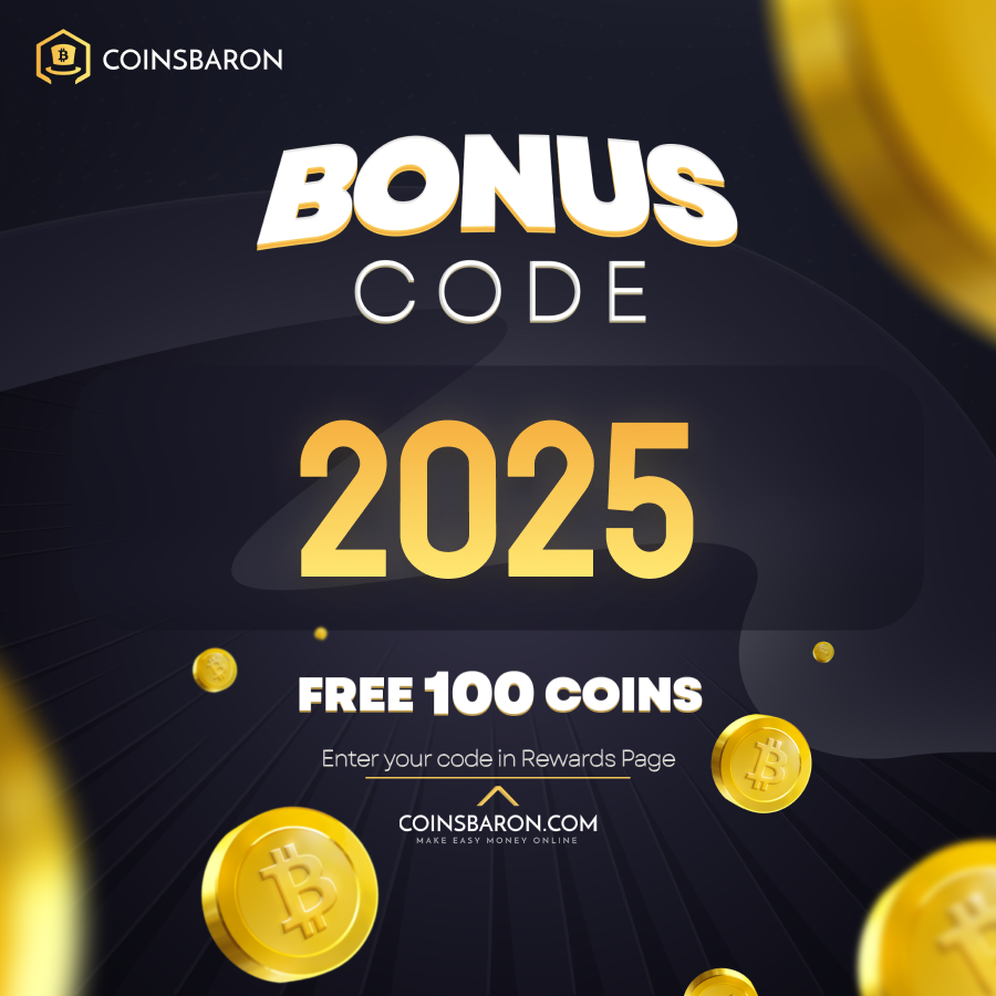 CODE DROP🔥

We have a small surprise for you. 100 coins for the first 100 people!💯

What to do to get it? 🎯

Just two steps:
1️⃣ Go to the website and register through this link -> coinsbaron.com
2️⃣ In the rewards tab, enter the code: „2025”

Enjoy! 🎁

#promocode