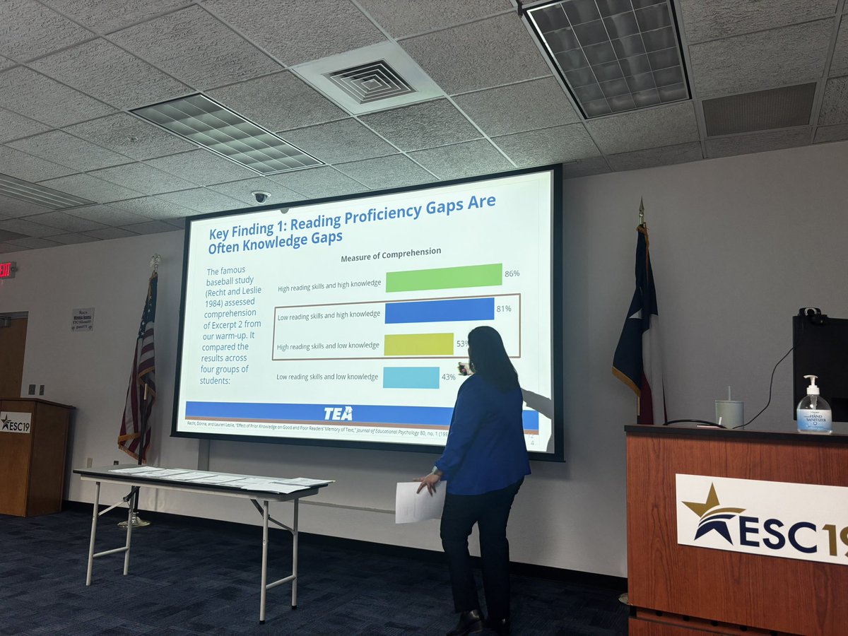 RamosMaestra's tweet image. Great training @ESCRegion19 on literacy small group instruction! 📚 We focused on Tier 1 w/ grade-level texts and using data to drive targeted skill instruction for Tier 2. Ensuring all students get what they need to grow! ⭐️ #DataDrivenTeaching @ddefalcons @CanutilloISD 🧡💙