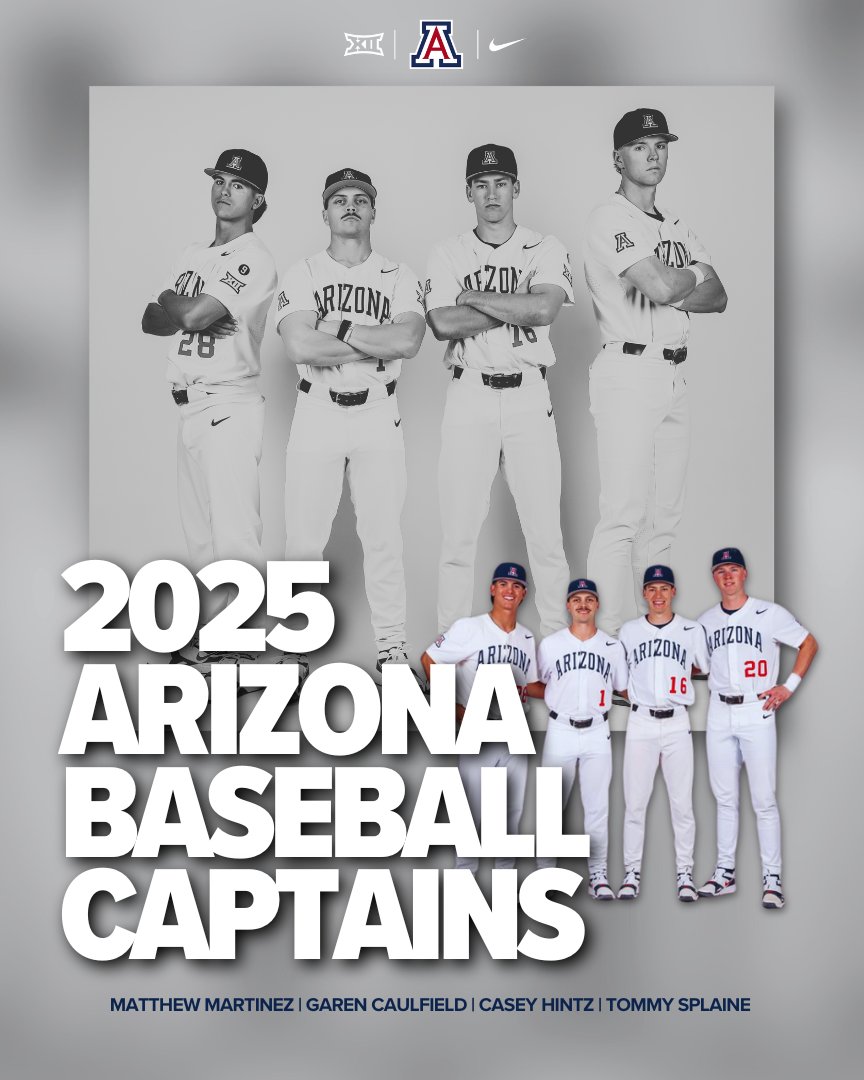 ✅ Leaders on and off the field
✅ Chosen by their teammates

We are proud to present Arizona Baseball's 2025 Team Captains! 👏