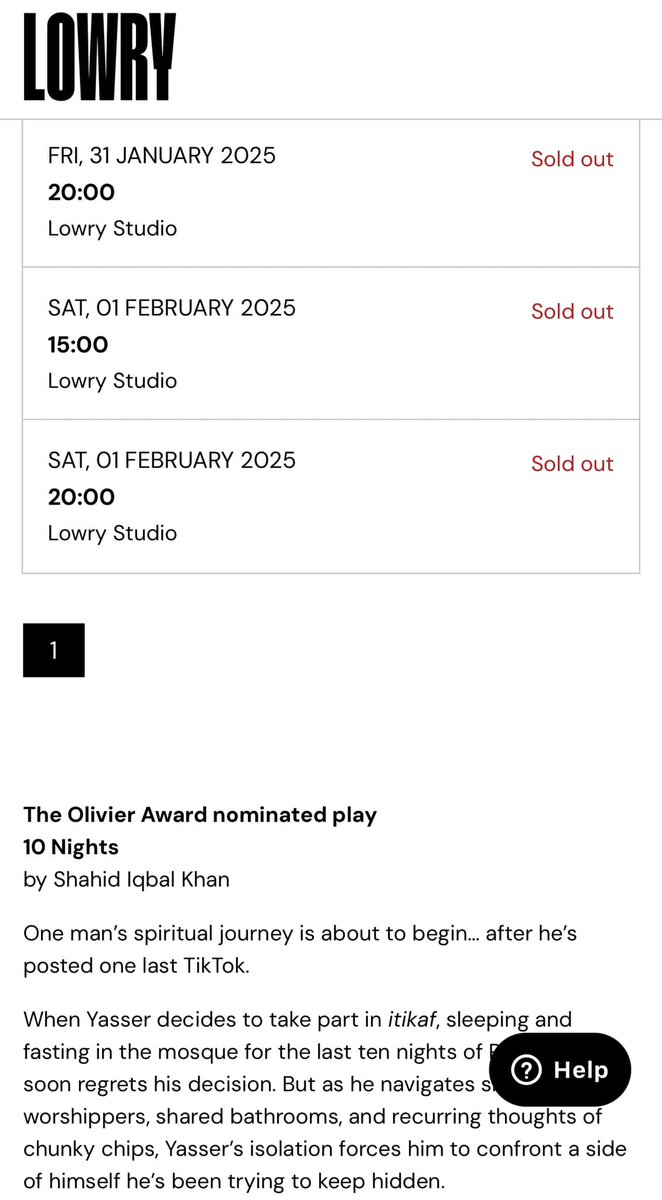 All four shows of 10 NIGHTS at the Lowry were sold out. 🥳The LBT in Huddersfield, with its huge 459 seat capacity, is currently running to packed houses. Don't let anyone tell you that nobody goes to watch Asian or Muslim-themed shows. They will come. Thanks for the love. 🥰