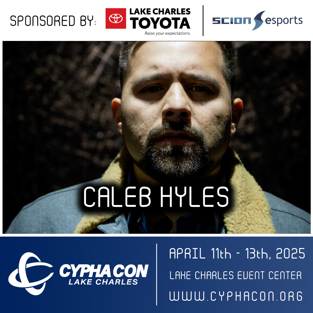 CYPHACON (@cyphacon) on Twitter photo CYPHACON is pleased to announce our next musical guest, Caleb Hyles! <a href="/LakeCharlesYota/">Lake Charles Toyota</a>
Caleb Hyles will be joining us April 11th - 13th, 2025 at the @LCCivicCente in Lake Charles Louisiana!
For complete information visit our website: cyphacon.org/speakers/caleb… CYPHACON is pleased to announce our next musical guest, Caleb Hyles! <a href="/LakeCharlesYota/">Lake Charles Toyota</a>
Caleb Hyles will be joining us April 11th - 13th, 2025 at the @LCCivicCente in Lake Charles Louisiana!
For complete information visit our website: cyphacon.org/speakers/caleb…