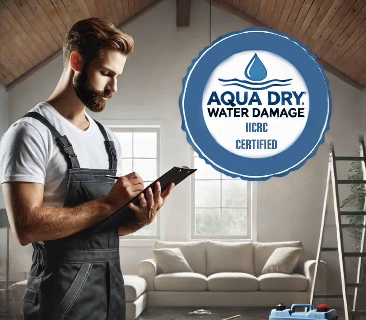 AquaDryAZ's tweet image. Certified and trusted—Aqua Dry is IICRC certified, ensuring top-quality water damage restoration services. Your home is in good hands with our experienced team. #CertifiedProfessionals #TrustTheExperts