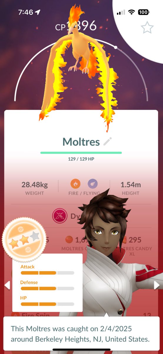 HermesNinja's tweet photo. In case you wanted to know, CP 1896 is the floor for DMax Moltres. 😂
#PokemonGO #Dynamax #Moltres #oooof https://t.co/Lrahl7OdE8