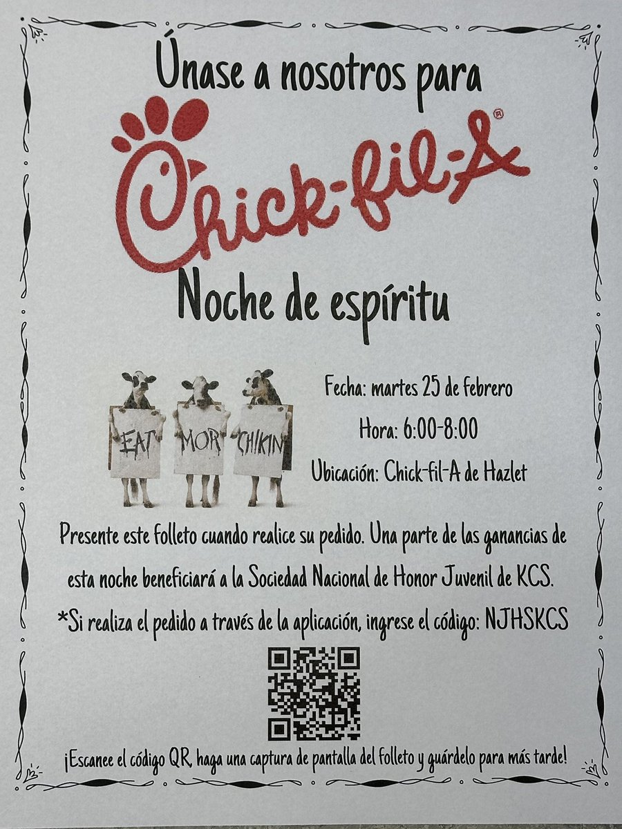 Please take the night off from cooking dinner and support the KCS National Junior Honor Society, on 2-25-25 from 6:00-8:00 PM at the Hazlet location. Hope to see you there! <a href="/KeyportSchools/">Keyport Schools</a> <a href="/KeyportCentral/">Kevin Flynn</a>