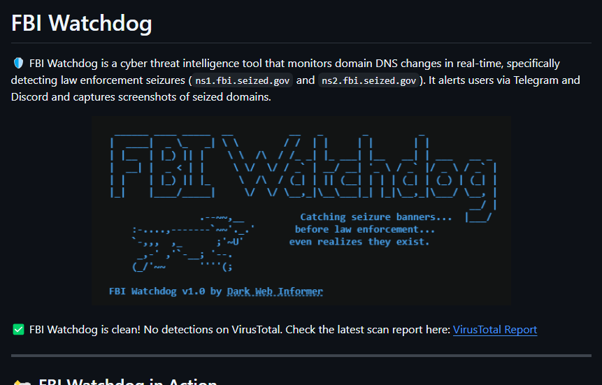 💡FBI Watchdog is at 1.0. Will be released later today (5th).