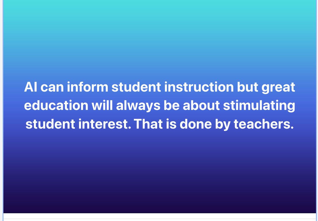 I believe K-12 education is focused too much on AI and missing this key point. What do you think?

#EducationMatters #AIinEducation  #TeacherImpact #StudentEngagement  #FutureofLearning #TCEA