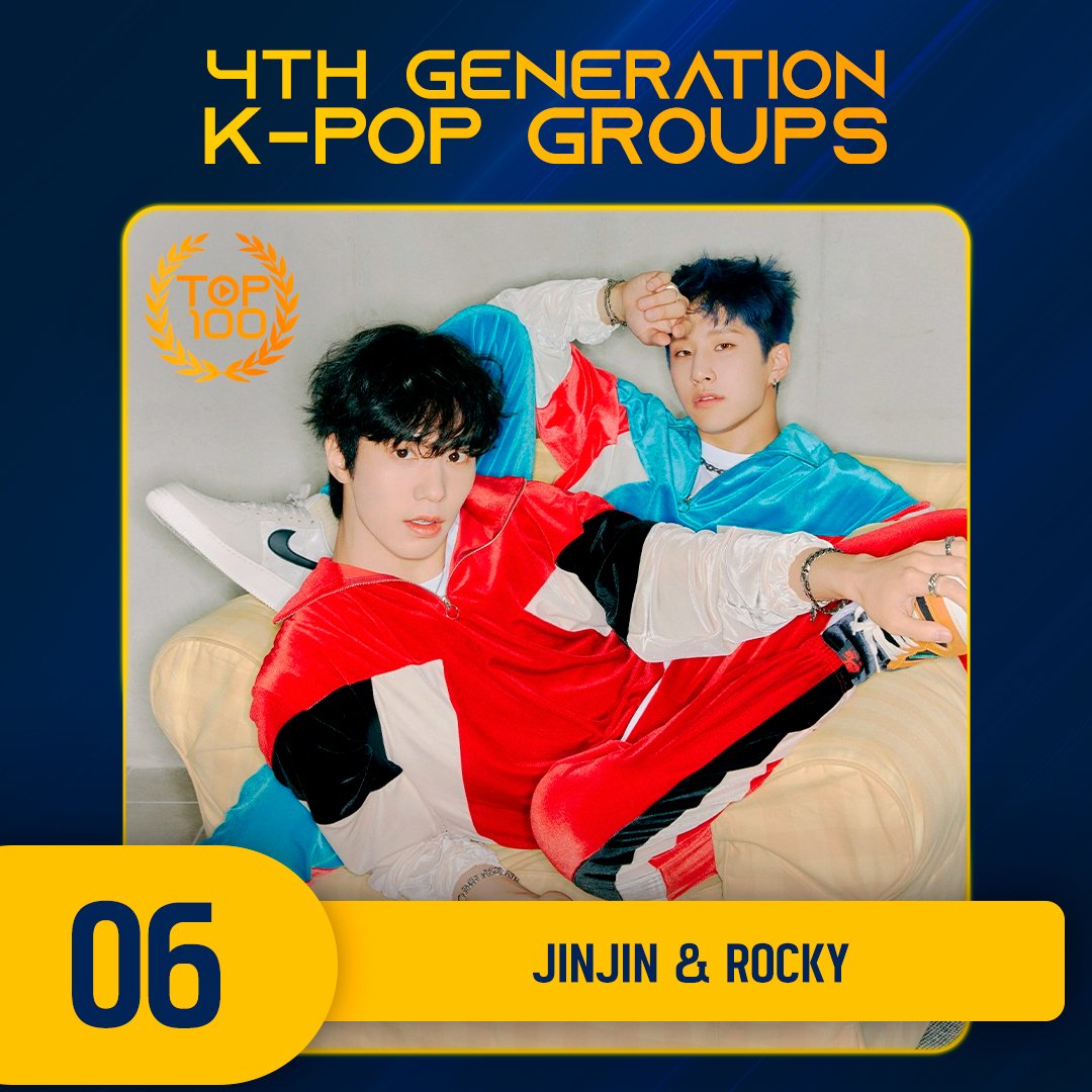 TOP100KPOP's tweet photo. TOP 50: 4th Generation K-Pop Groups

#6 JINJIN &amp; ROCKY

Congratulations! 🎉 https://t.co/kP0HcFg6cV