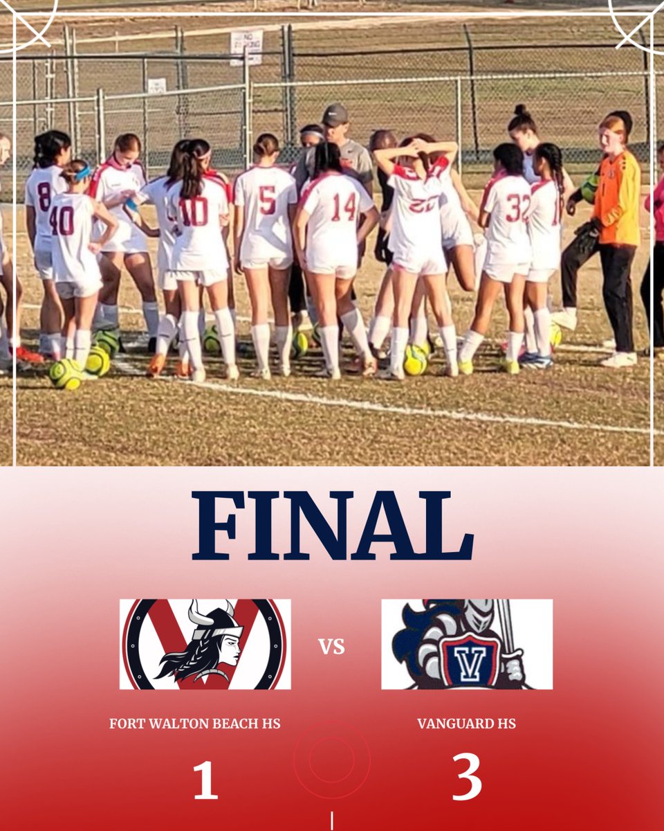 Lady Vikings fall short this evening to a 3-1 loss in Ocala. We are proud of these girls and the battles they fought against tough competition throughout the season. Keep your heads up as we sail on to a new season next year.

#vaka #ladyvikingssoccer #districtchamps #fhsaa