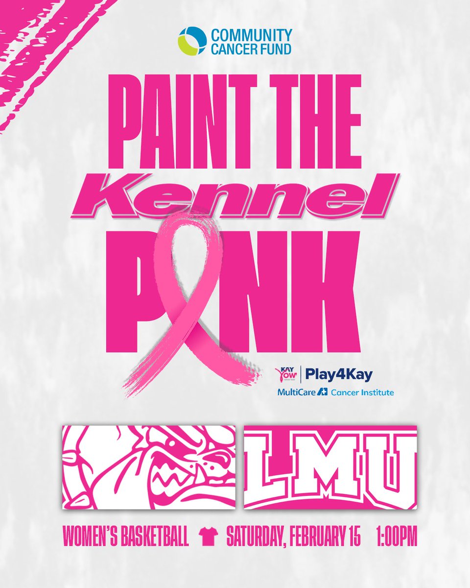 Paint the Kennel Pink presented by @CCF 💞👚

Join us as we collaborate with Community Cancer Fund and Play 4 Kay to spread awareness about the fight against breast cancer on February 15! Tickets are available at gozags.evenue.net!

#GoZags #BreastCancerAwareness #WearPink