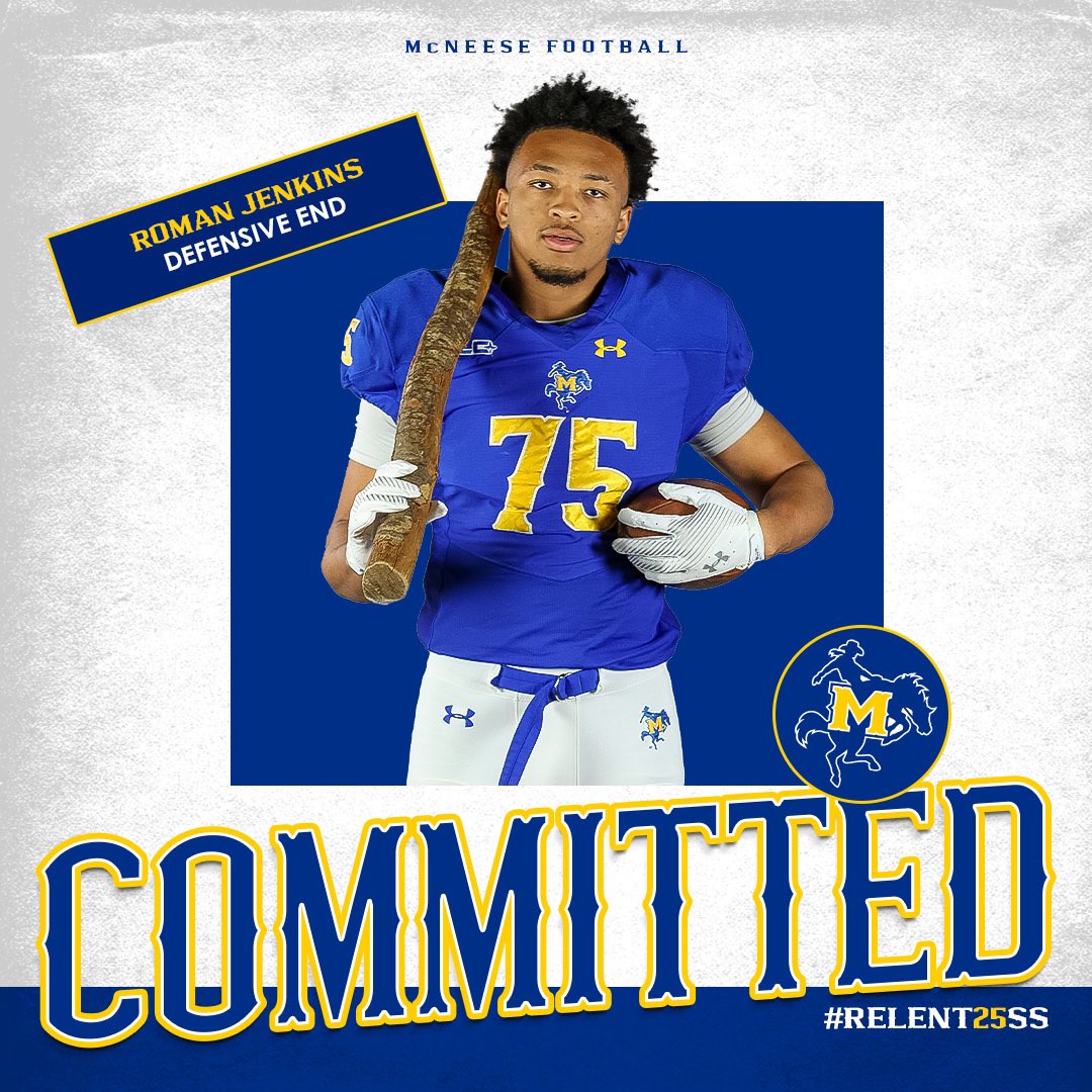 RDJenkins75's tweet photo. First and Foremost I’d like to thank my parents who have poured so much into making this blessing come true. And thank you to all the coaches and teammates who led me to where I am today. With that being said I’m glad to announce my commitment to Mcneese University. Go Cowboys! https://t.co/v6SYK3IdQY