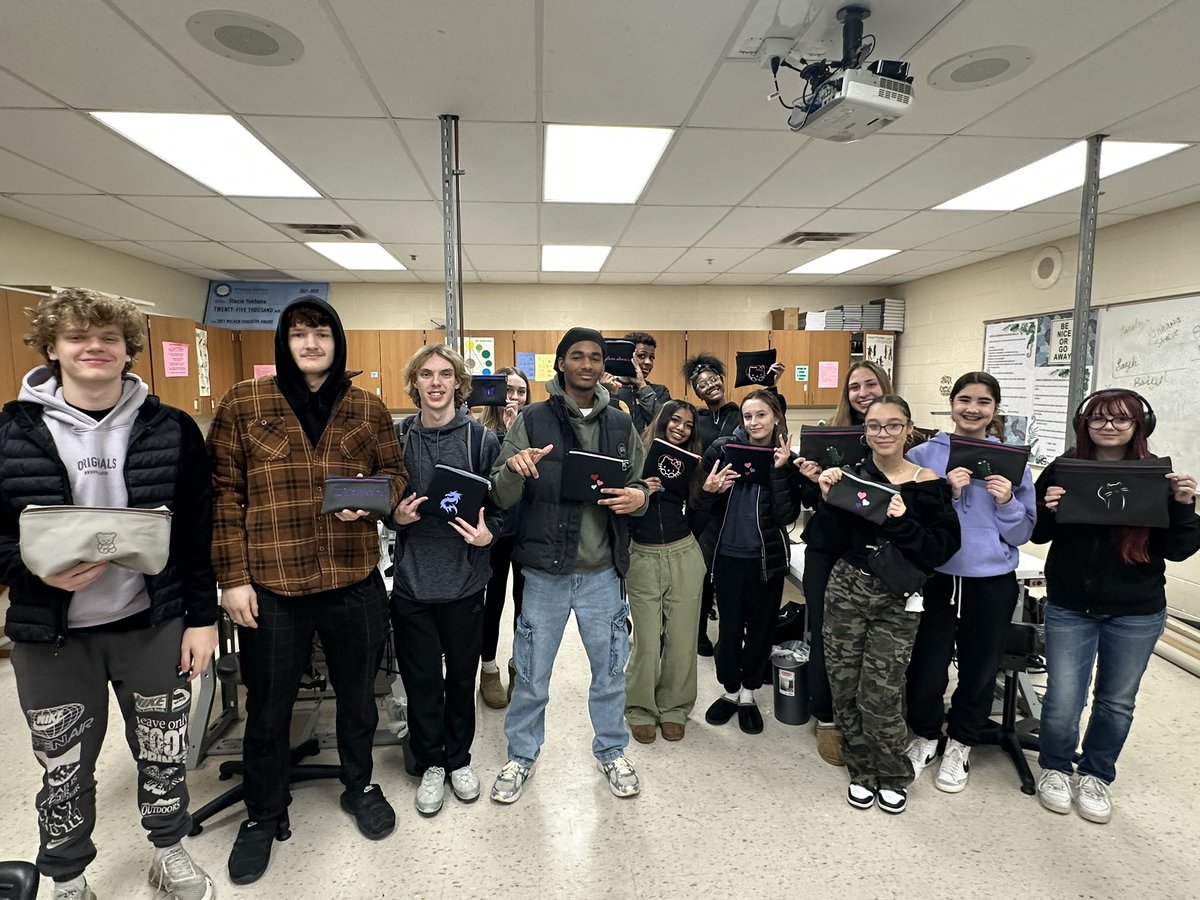 Mrs. Yokhana (@mrsyokhana) on Twitter photo Our first round of embroidered zipper pouches! Having fun, working hard, learning new skills. Iโm so proud of my students ๐ชก๐งต<a href="/FraserSchools/">Fraser Public Schools</a> #fhscreationstation Our first round of embroidered zipper pouches! Having fun, working hard, learning new skills. Iโm so proud of my students ๐ชก๐งต<a href="/FraserSchools/">Fraser Public Schools</a> #fhscreationstation