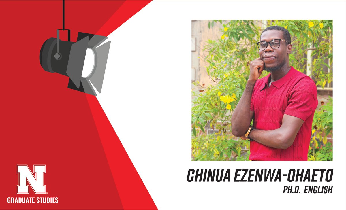 Nebraska CAS (@unlcas) on Twitter photo Student Spotlight: Chinua Ezenwa-Ohaeto, an English Ph.D. student, has won numerous awards for his poetry and writing. He also has a chapbook, a full length poetry manuscript, and has recently undertaken two research projects!
go.unl.edu/3ecy
<a href="/unlenglish/">UNL Department of English</a> Student Spotlight: Chinua Ezenwa-Ohaeto, an English Ph.D. student, has won numerous awards for his poetry and writing. He also has a chapbook, a full length poetry manuscript, and has recently undertaken two research projects!
go.unl.edu/3ecy
<a href="/unlenglish/">UNL Department of English</a>
