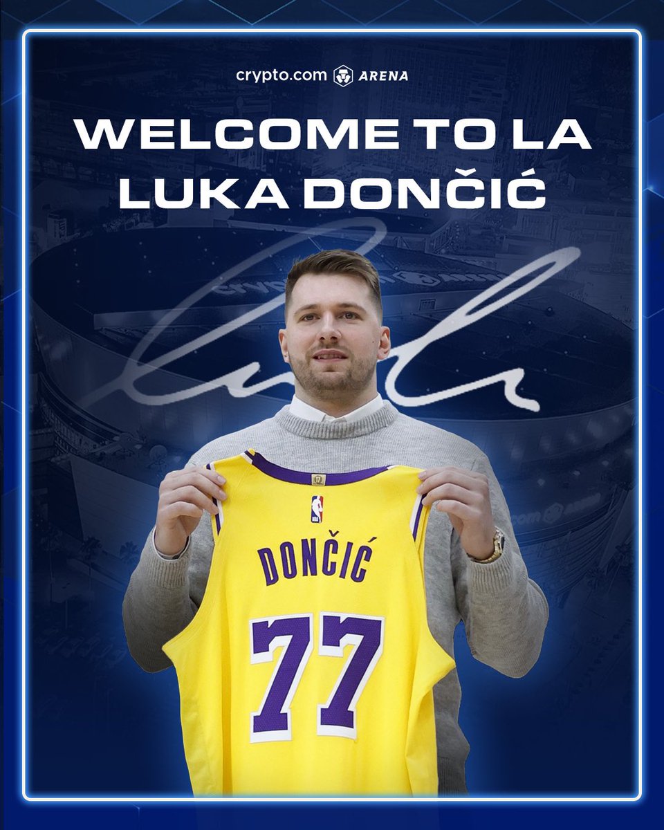Welcome to your new home @luka7doncic 💜💛