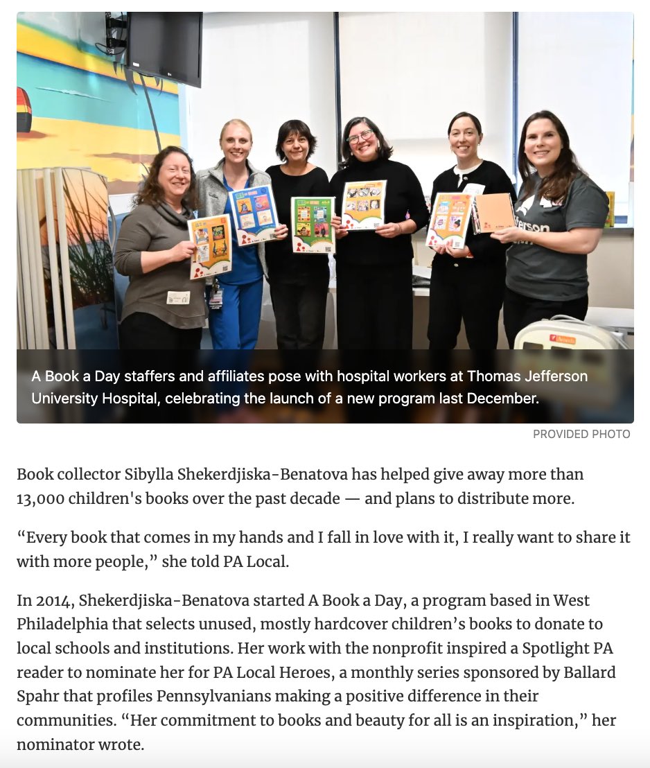 We are incredibly grateful for our new partnership with A Book A Day.  
This great organization is donating 80+ high interest and high quality books to our library!  abookadayprogram.com 
#MoffetPride
@greatphlschools <a href="/PHLschools/">Philadelphia Schools</a>