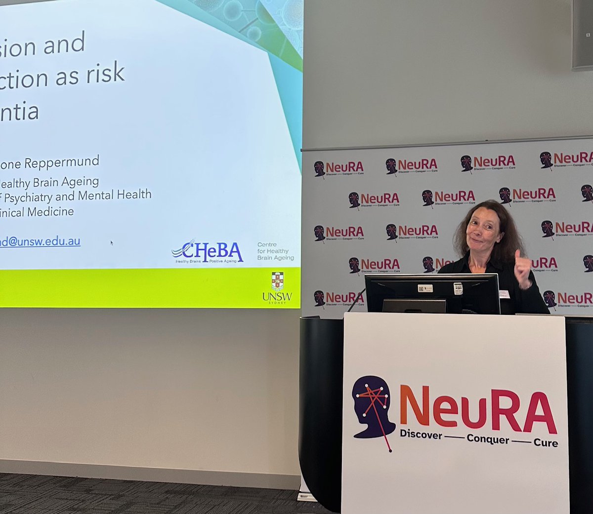 Paige Duddy (@paigeduddy) on Twitter photo A/Prof Simone Reppermund from the Centre for Healthy Brain Ageing presents work on late-life depression and olfactory dysfunction as risk factors for dementia #ANSS <a href="/SReppermund/">Simone Reppermund</a> <a href="/UNSW/">UNSW</a> <a href="/NeuroPsychPIA/">Neuropsychiatric Syndromes PIA</a> <a href="/DesignDataPIA/">Design and Data Analytics PIA</a> <a href="/MoyraMortby/">Dr Moyra Mortby</a> A/Prof Simone Reppermund from the Centre for Healthy Brain Ageing presents work on late-life depression and olfactory dysfunction as risk factors for dementia #ANSS <a href="/SReppermund/">Simone Reppermund</a> <a href="/UNSW/">UNSW</a> <a href="/NeuroPsychPIA/">Neuropsychiatric Syndromes PIA</a> <a href="/DesignDataPIA/">Design and Data Analytics PIA</a> <a href="/MoyraMortby/">Dr Moyra Mortby</a>