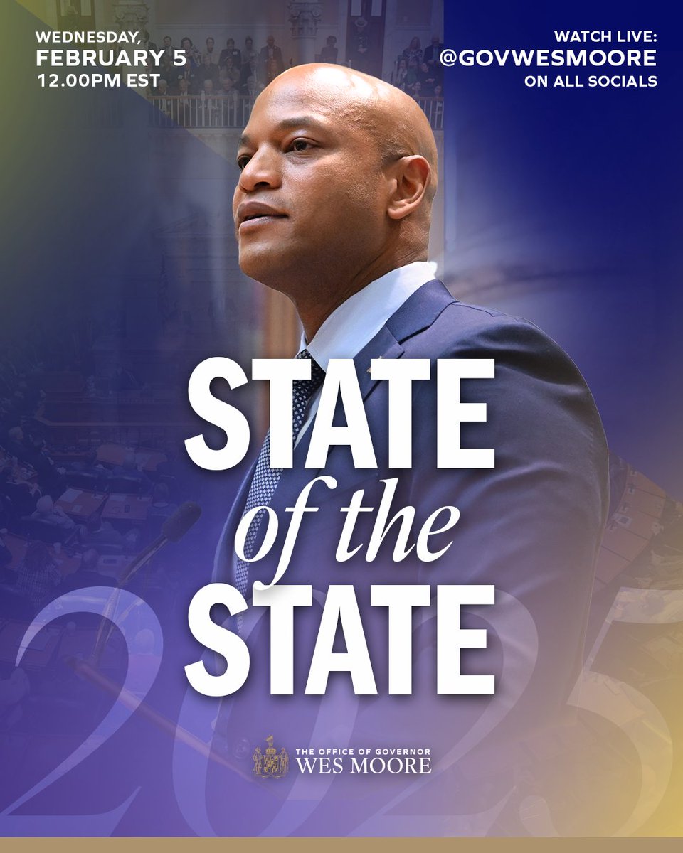Tomorrow I will deliver my third State of the State Address.

Tune in live at 12pm EST.