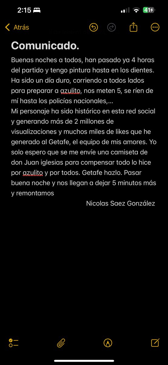 Comunicado oficial.
Gracias por todo y perdón por tan poco.