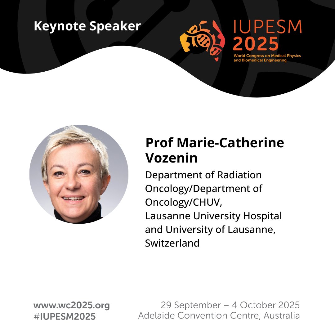 IUPESM World Congress 2025 is uniting the brightest minds in biomedical engineering &amp; medical physics!

Introducing our esteemed:

Plenary speakers: wc2025.org/plenary-speake…
Keynote speakers: wc2025.org/keynote-speake…

Register early to save: wc2025.org/registration

#IUPESM2025