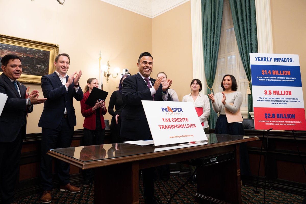 ranech_'s tweet photo. Kicked off the year with a bang—my first press conference was a huge success! Helped @ProsperCal announce their legislative package with @AsmMarkGonzalez and @AsmAhrens to strengthen anti-poverty tax credits. 

👋S/O to my colleague @MayaPolon for being my co-pilot today! https://t.co/6ouEaHR7Jv