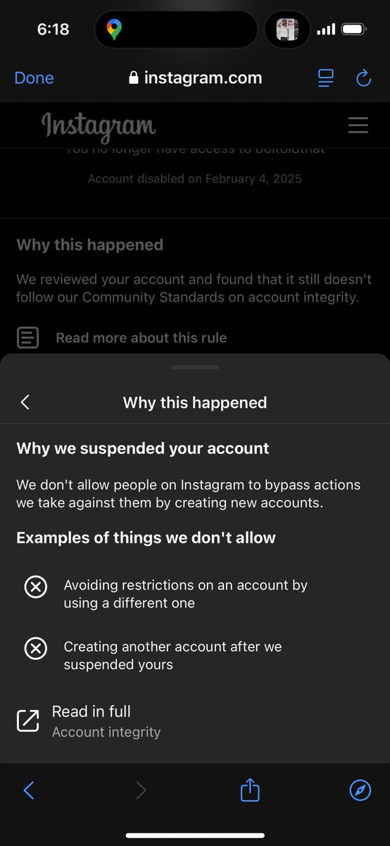 boltdidthat's tweet photo. @InstagramComms @instagram I think my art account was unfairly banned you suspended all four of my accounts my personal for networking my private, my collective and my art account. I have been able to get back into my personal and private but my art account is set to be deleted? https://t.co/rq0UeWn0gA