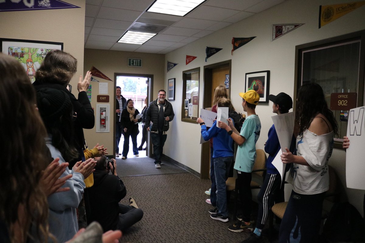 Poway Unified (@powayunified) on Twitter photo An exciting way to start National School Counseling Week! Congratulations to <a href="/BMMSRaiders/">BMMSRaiders</a> counselor Jason Schafer for being named <a href="/SanDiegoCOE/">San Diego County Office of Education</a> ’s Middle School Counselor of the Year!! 👏🏽🎉🥳
Learn more: powayusd.com/apps/news/arti… An exciting way to start National School Counseling Week! Congratulations to <a href="/BMMSRaiders/">BMMSRaiders</a> counselor Jason Schafer for being named <a href="/SanDiegoCOE/">San Diego County Office of Education</a> ’s Middle School Counselor of the Year!! 👏🏽🎉🥳
Learn more: powayusd.com/apps/news/arti…