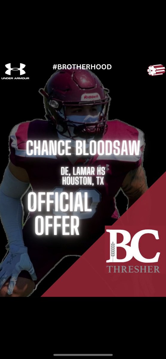 Blessed to receive an Official Offer from Bethel University !!!!! <a href="/Threshers_FB/">Bethel College FB</a> <a href="/teeterf/">Coach Felicia Teeter</a>  <a href="/jwlawson1/">Coach Lawson</a>  <a href="/coachmlindsey/">Michael Lindsey</a> <a href="/LamarTexansFB/">LamarTexansFootball</a>  <a href="/RecruitLamar/">Recruit Lamar</a>