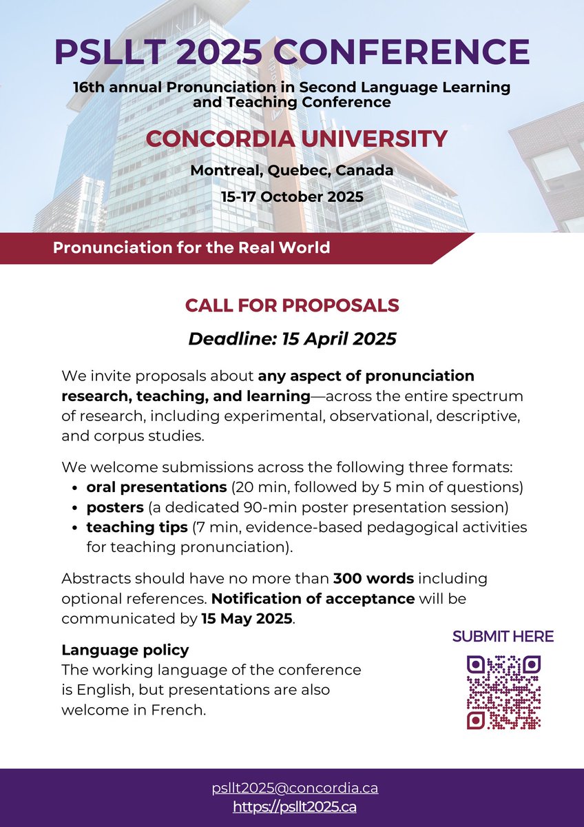 Join us for PSLLT in Montreal!

<a href="/PSLLT/">PSLLT Conference</a> #PSLLT