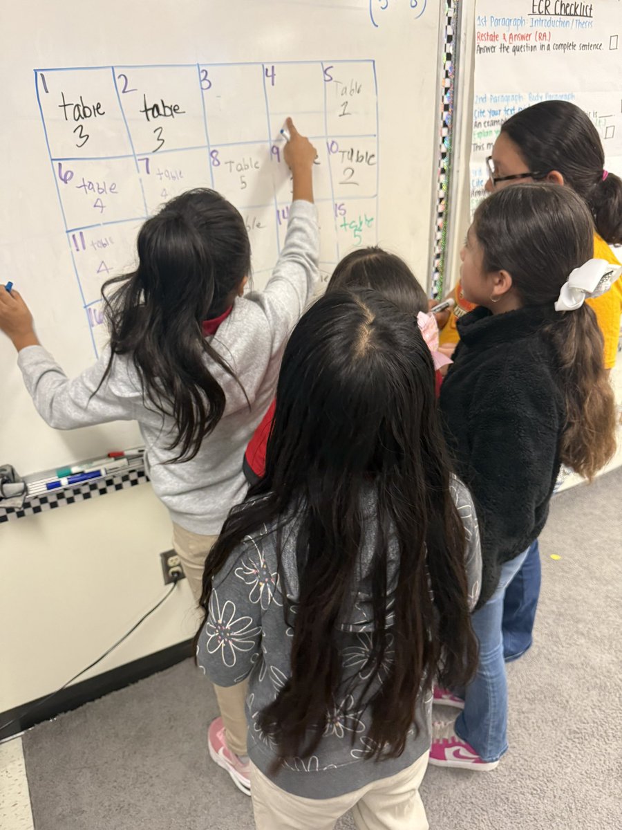 msortegaaa's tweet photo. Table wars have begun! 🏁 One of the many fun &amp; engaging way for students to review what they’ve learned! 🏅 Which table do you think won? 👀
@ItzelDavisGarz1 @botello_pl_es https://t.co/xtrxZF9AWM